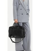 NINE WEST чанта от екологична кожа с подвижна презрамка и закопчаване с цип - черна