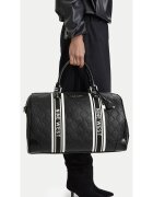 NINE WEST чанта тип сак от екологична кожа с релефен модел и контрастни дръжки с лого - цип - черно/бяло