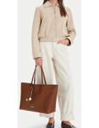 NINE WEST чанта тоут от екологична кожа с магнитно закопчаване - кафява