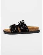 NINE WEST Чехли Uniri с каишка с тока - Черен