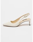 NINE WEST Обувки Yurri с отворена пета - Мръснобял