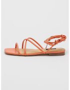 NINE WEST Равни сандали Mikila от еко кожа с квадратен връх - Оранжев