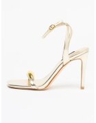 NINE WEST Сандали Props от еко кожа с ток стилето - Златист