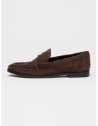 NINE WEST Велурени мокасини Astera - Тъмнокафяв
