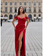 Nympha Clothing Fusta lunga - Seraphine - decupaj - burgundy