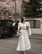 Nympha Clothing Комплект миди пола от дърво и къс елек Pleated Muse