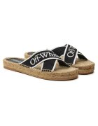 Off White Дамски чехли - черни - текстил