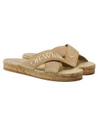 Off White Дамски чехли Slapi бежови - текстил