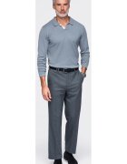 OMBRE Мъжка блуза с дълъг ръкав - стандартна кройка - яка - удобна материя -