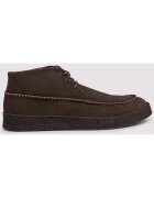 OMBRE Обувки за мъже с висока яка от естествен златист велур - модел moc toe