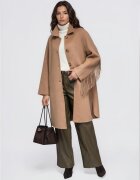 OMBRE Палто до коляното с класически яка и декоративни фрънзели