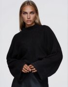 OMBRE Пуловер дамски с обикновен деколт и свободен кройка OW-SW-E0063 - - ONESIZE