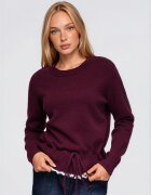 OMBRE Пуловер дамски с обло деколте и свободен фасон OW-SW-E0070 - - ONESIZE