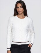 OMBRE Пуловер с окръгъл деколт и дълги ръкави - дамски - Slim Fit