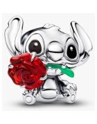 Pandora Disney Stitch и Мурано роза талисман - Сребро 925