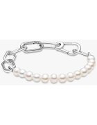 Pandora Гривна с обработени сладководни култивирани перли ME - Сребро 925 - 20 см - 20 CM