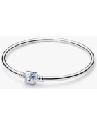 Pandora Гривна Sparkling Сив кристал и цирконий от сребро 925 - 19 см