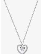 Pandora Колие с висулка Блестящо сърце Сребро 925 - 45 см