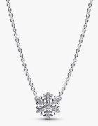 Pandora Колие с висулка тип Снежинка Цирконий и Сребро 925 - 45см