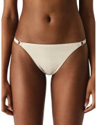 Penti Долно донище на бикини - Жени - Devon Side Shiny Low Waist Bikini Bottom - Stone Natural
