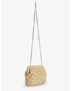 Penti плетена crossbody чанта от полиестер - модел Perla - натурален