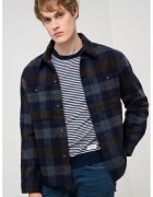 Pepe Jeans London Карирана риза Ruhr - Тъмнокафяв/Тъмносин