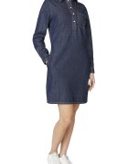 Pepe Jeans London Къса дънкова рокля с дълги ръкави и копчета