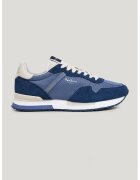 Pepe Jeans London Спортни обувки Hailon с нисък профил и велур - Сиво-кафяв/Бежов