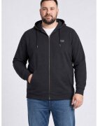 Petrol Industries Худи Pinewood Plus Size с цип - Черен въглерод
