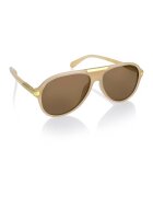 Philipp Blanc Унисекс слънчеви очила Aviator с поляризация - Златист/Бежов
