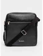 Pierre Cardin Чанта Frenzy от кожа Сафиано - Черен