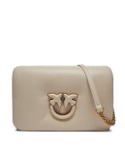 Pinko Дамска чанта Love Click Puff Classic - естествена кожа - - размери 27.5x19x9.5см