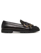 Pinko Дамски мокасини черни от естествена кожа