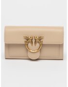 Pinko Кожен клъч Love One с презрамка с верижка