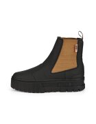 Puma Боти Mayze Chelsea с равна платформа и текстил - Черен/Светлокафяв
