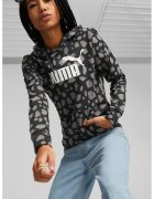 Puma Десенирано худи с лого - Черен/Сив