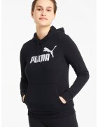 Puma Худи Essentials с лого и връзки - Бял/Черен