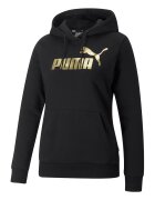 Puma Худи Essentials с лого и връзки - Златист/Черен