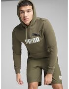 Puma Худи с джоб кенгуру - Бял/Черен/Каки