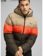 Puma Капитонирано зимно яке с качулка - Оранжев/Тъмнозелен/Бежов