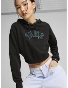 Puma Късо худи Classics с лого - Черен/Тъмнозелен