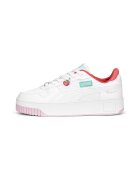 Puma Кожени спортни обувки Carina Street с висулка - Бял/Корал/Розово