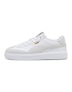 Puma Кожени спортни обувки Lajla с велур - Бял/Светло