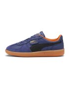 Puma Кожени спортни обувки Palermo с велур - Черен/Оранжев/Индигово синьо