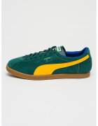 Puma Спортни обувки Brasil от велур и кожа - Бял/Тъмнозелен