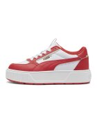 Puma Спортни обувки Karmen Rebelle от кожа и еко кожа с равна платформа - Бял/Аленочервен