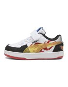 Puma Спортни обувки от еко кожа с велкро - Бял/Черен/Жълт