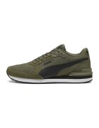 Puma Спортни обувки ST Runner V4 от еко кожа и текстил - Тъмнокафяв/Черен