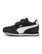 Puma Спортни обувки ST Runner v4 с велкро и мрежа - Бял/Черен