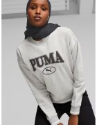 Puma Суитшърт Squad с лого - Черен/Светлосив меланж